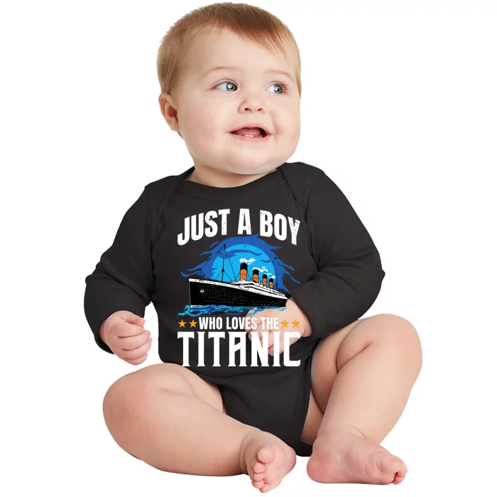 Boy Who Just Love The Rms Titanic Baby Long Sleeve Bodysuit