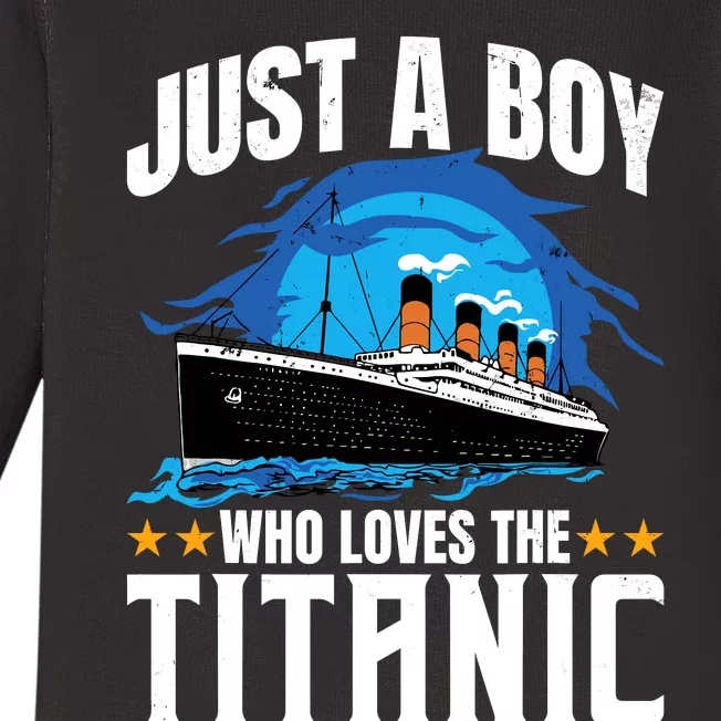 Boy Who Just Love The Rms Titanic Baby Long Sleeve Bodysuit