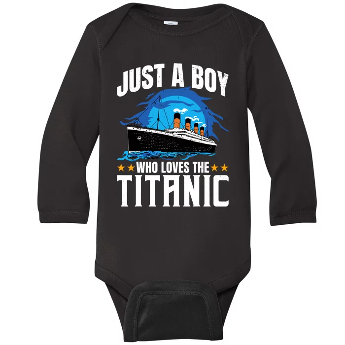 Boy Who Just Love The Rms Titanic Baby Long Sleeve Bodysuit