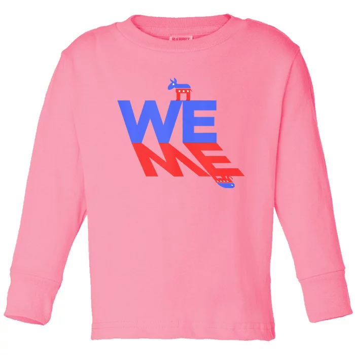 Blue Wave Kamala Harris Toddler Long Sleeve Shirt