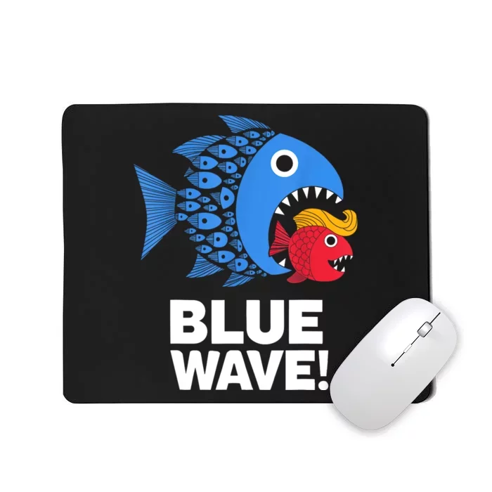 Blue Wave Kamala Funny Big Fish Eat Little Fish Trump Hair Mousepad