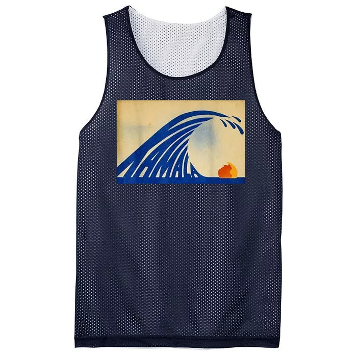 Blue Wave Kamala Funny Anti Trump Mesh Reversible Basketball Jersey Tank