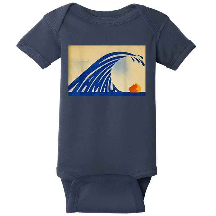 Blue Wave Kamala Funny Anti Trump Baby Bodysuit