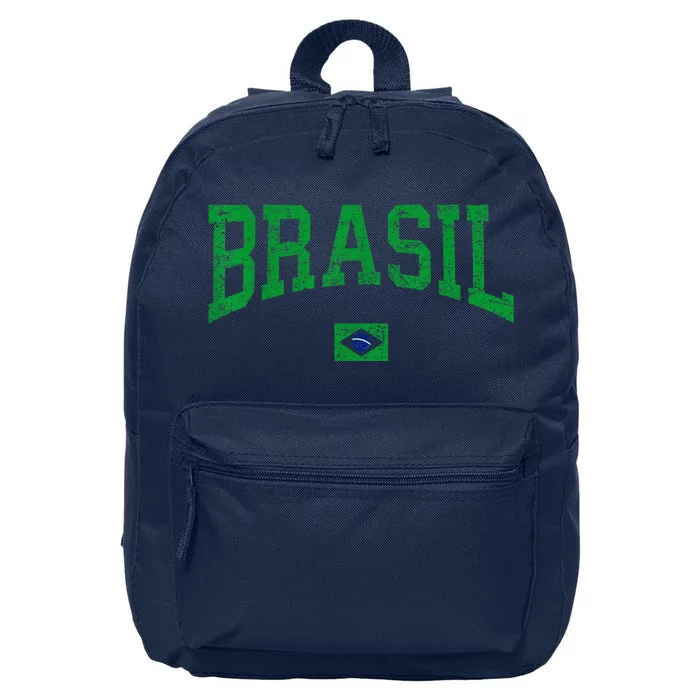 Brazil  Wo  Kid Brasil Brazilian Flag Gift 16 in Basic Backpack