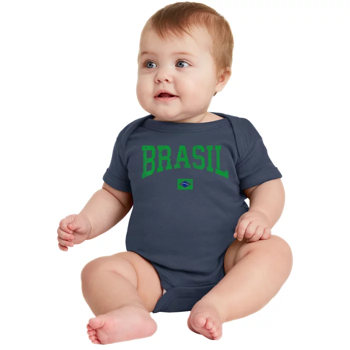 Brazil  Wo  Kid Brasil Brazilian Flag Gift Baby Bodysuit