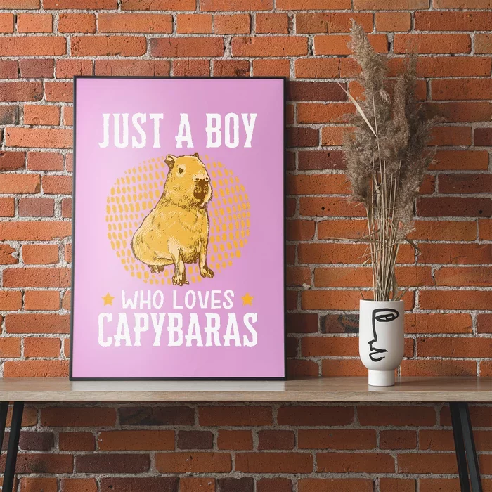 Boy who loves Capybaras South American Capybara Poster