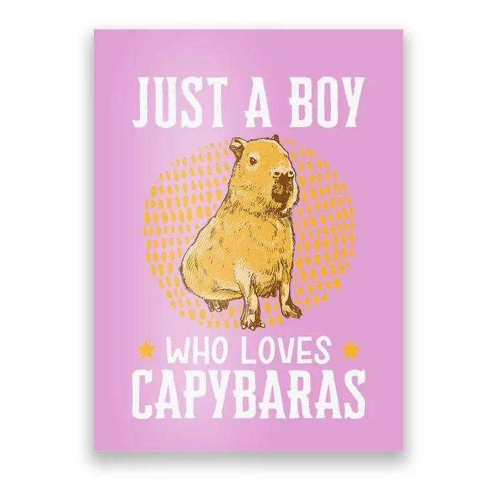 Boy who loves Capybaras South American Capybara Poster