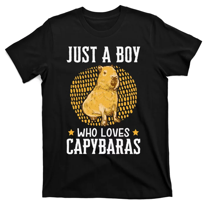 Boy who loves Capybaras South American Capybara T-Shirt