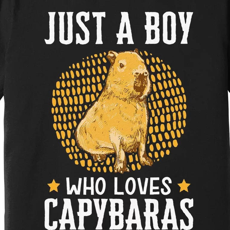 Boy who loves Capybaras South American Capybara Premium T-Shirt