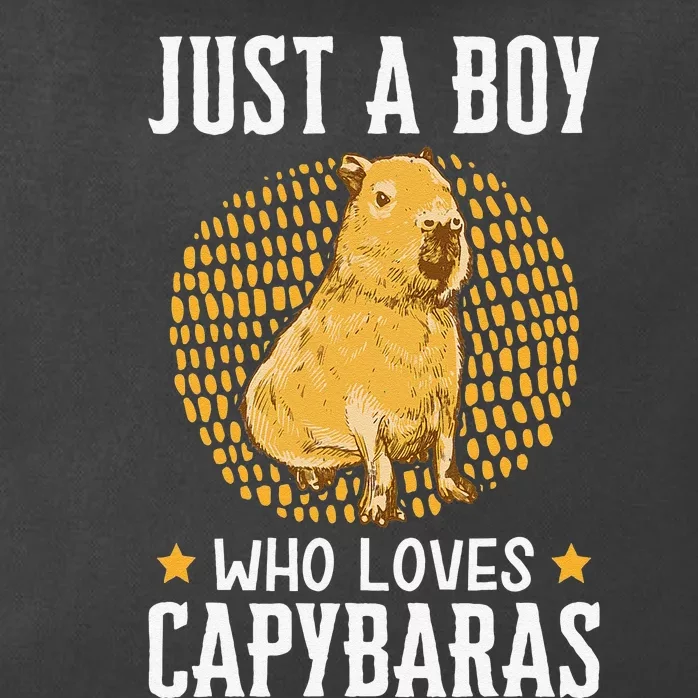 Boy who loves Capybaras South American Capybara Zip Tote Bag