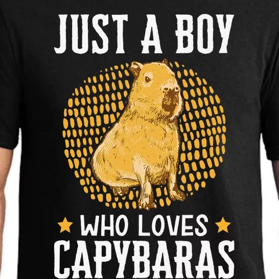 Boy who loves Capybaras South American Capybara Pajama Set