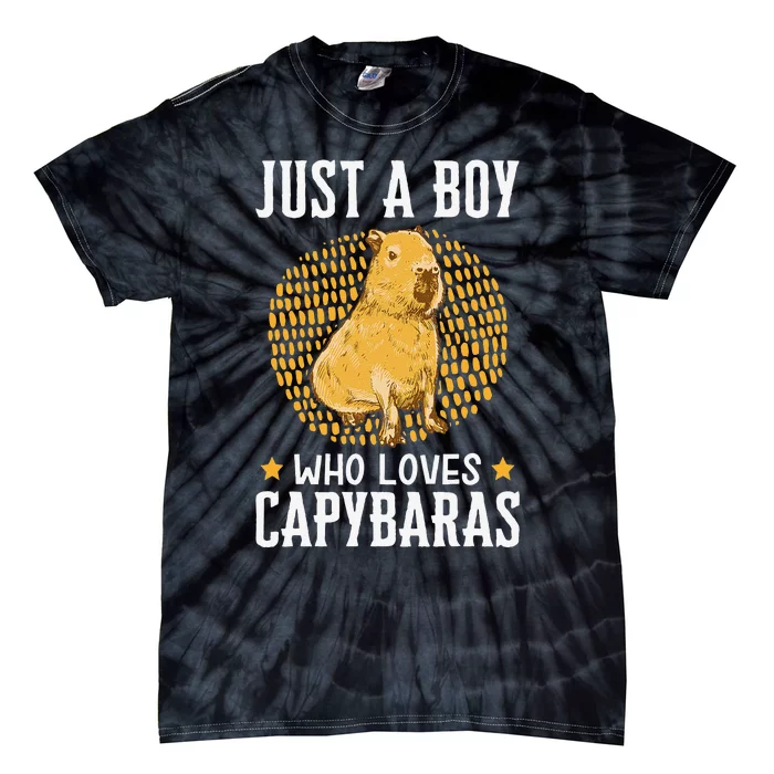 Boy who loves Capybaras South American Capybara Tie-Dye T-Shirt