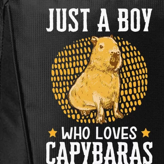 Boy who loves Capybaras South American Capybara City Backpack