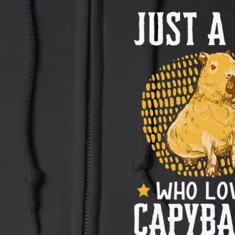 Boy who loves Capybaras South American Capybara Full Zip Hoodie