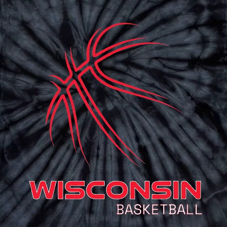 Basketball WI Love The Badger State Souvenir Wisconsin Hoops Tie-Dye T-Shirt