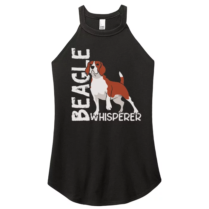 Beagle Whisperer Lover Dog Puppy Beagles Women’s Perfect Tri Rocker Tank