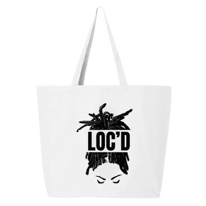 Black Women LOCd Funny Melanin Afro Lover 25L Jumbo Tote