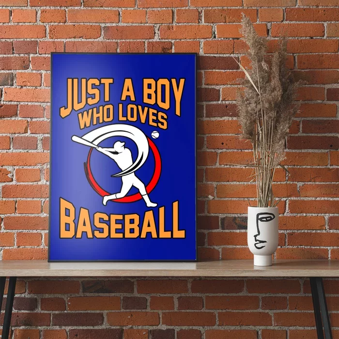 Boy Who Loves Baseball Sports Player Lover Coach Graphic Gift Poster