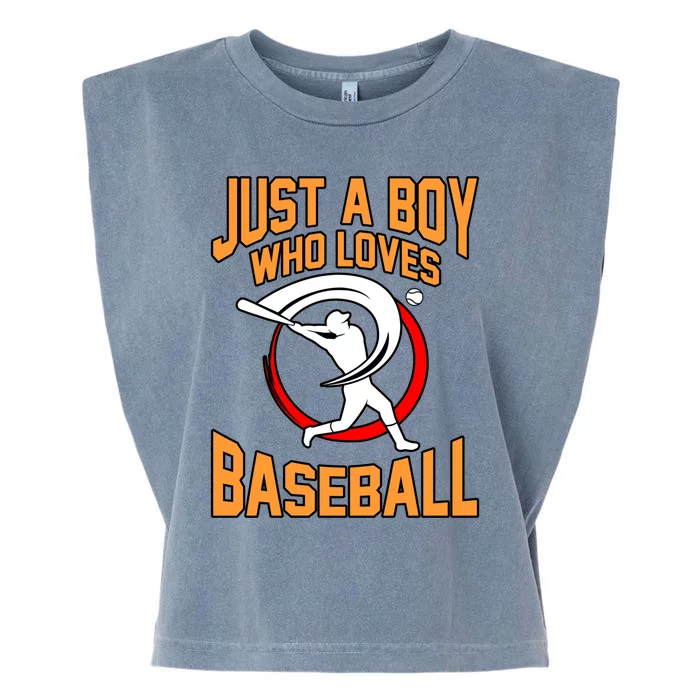 Boy Who Loves Baseball Sports Player Lover Coach Graphic Gift Garment-Dyed Women's Muscle Tee