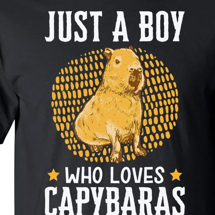 Boy who loves Capybaras South American Capybara Tall T-Shirt