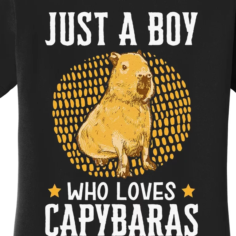 Boy who loves Capybaras South American Capybara Women's T-Shirt