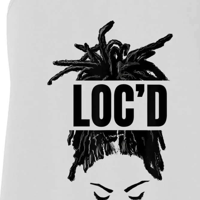 Black Women LOC'd Funny Melanin Afro Lover Women's Racerback Tank