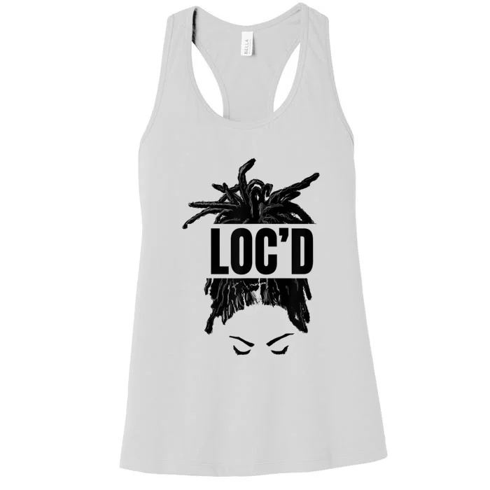 Black Women LOC'd Funny Melanin Afro Lover Women's Racerback Tank