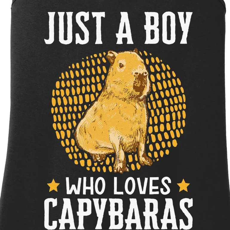 Boy who loves Capybaras South American Capybara Ladies Essential Tank