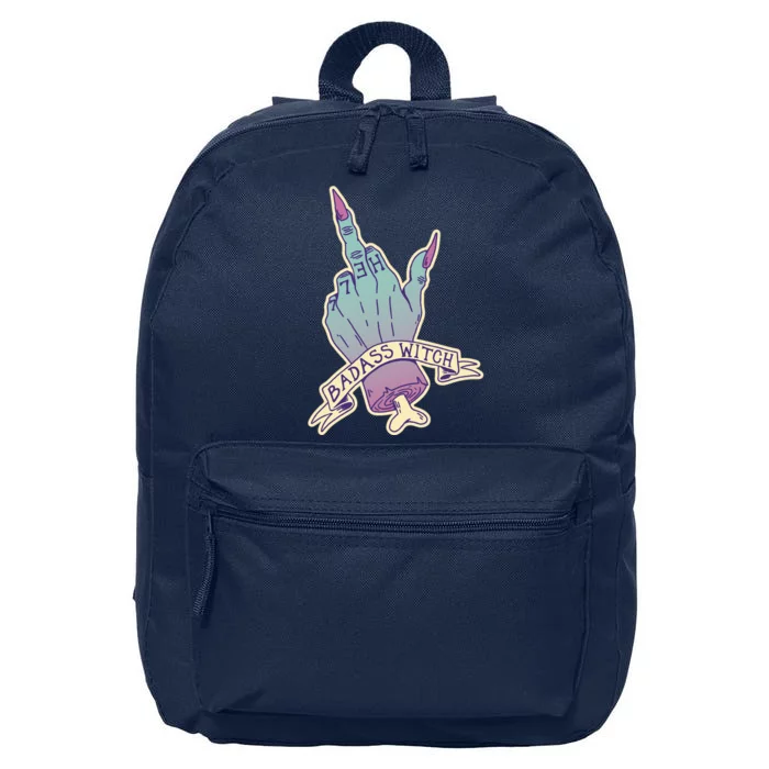 Badass Witch Middle Finger 16 in Basic Backpack