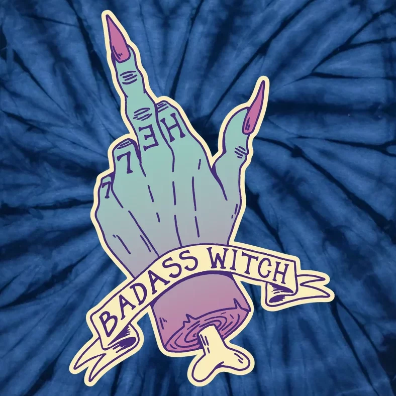 Badass Witch Middle Finger Tie-Dye T-Shirt