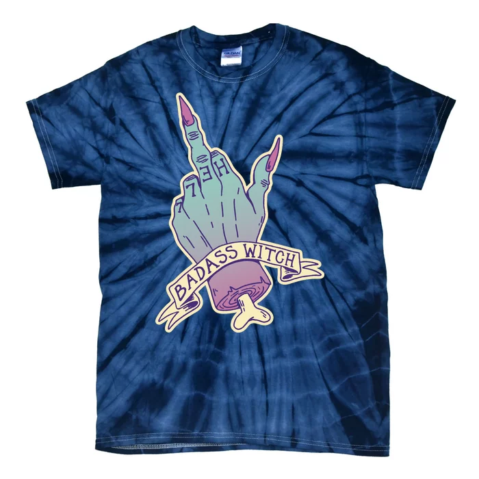 Badass Witch Middle Finger Tie-Dye T-Shirt