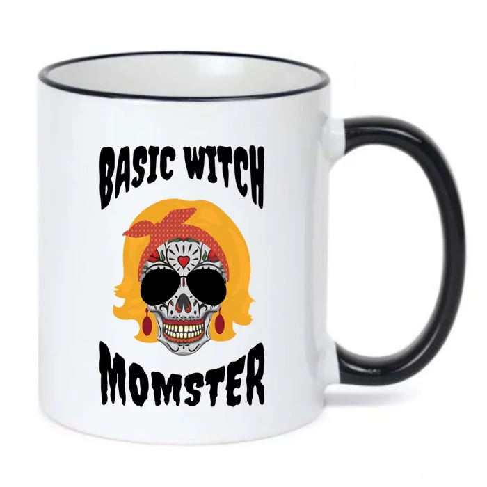 Basic Witch Momster Sugar Skull Ginger Funny Halloween Mom Gift Black Color Changing Mug