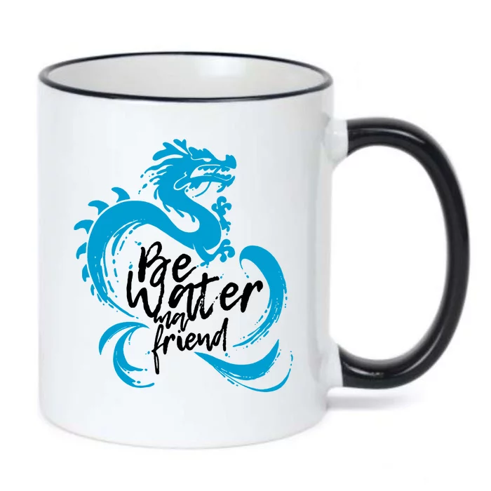 Be Water My Friend Water Dragon Black Color Changing Mug