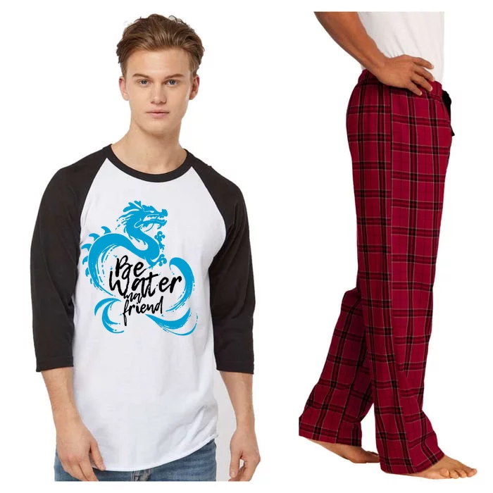 Be Water My Friend Water Dragon Raglan Sleeve Pajama Set