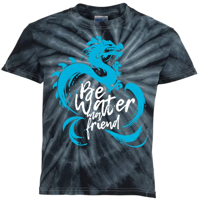 Be Water My Friend Water Dragon Kids Tie-Dye T-Shirt