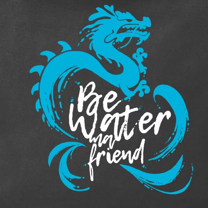 Be Water My Friend Water Dragon Zip Tote Bag