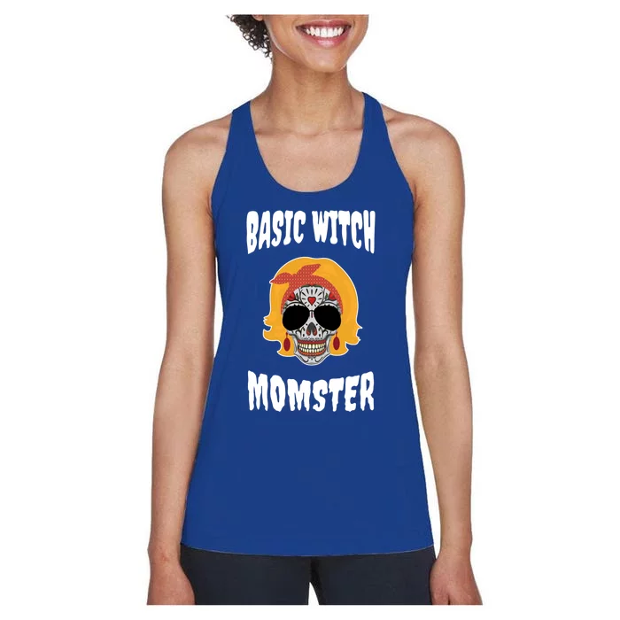 Basic Witch Momster Sugar Skull Ginger Mom Funny Mother Gift Women's Racerback Tank