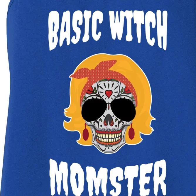 Basic Witch Momster Sugar Skull Ginger Mom Funny Mother Gift Women's Racerback Tank