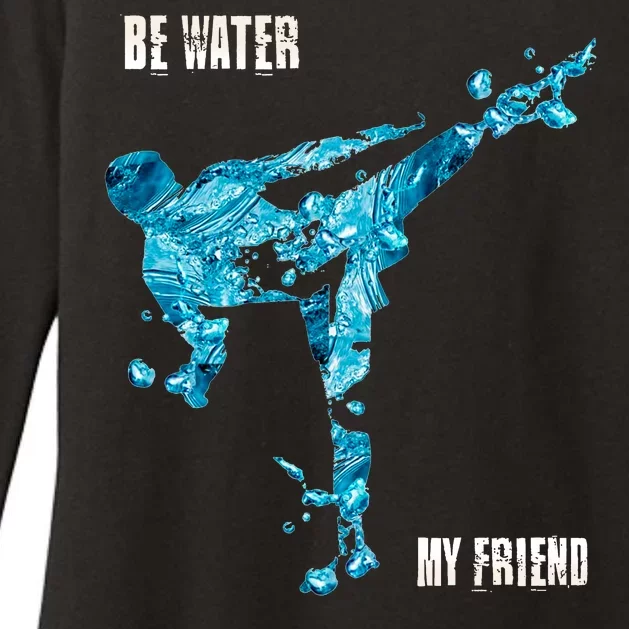 Be Water My Friend Ripple Quote Womens CVC Long Sleeve Shirt