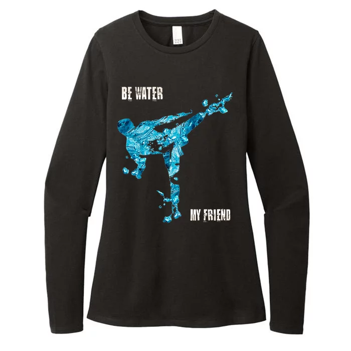 Be Water My Friend Ripple Quote Womens CVC Long Sleeve Shirt