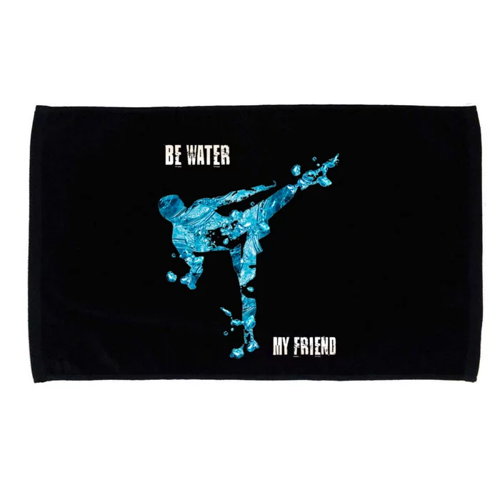 Be Water My Friend Ripple Quote Microfiber Hand Towel