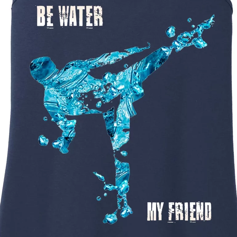 Be Water My Friend Ripple Quote Ladies Essential Tank