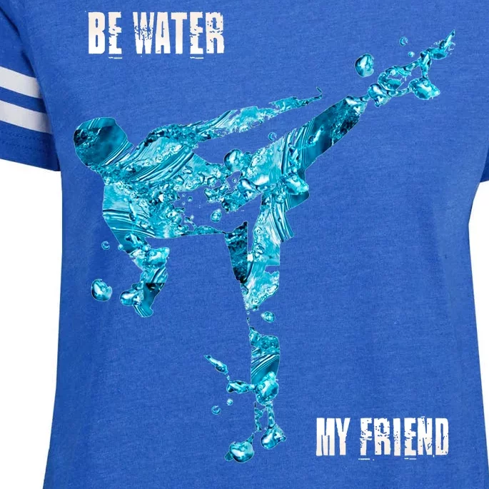 Be Water My Friend Ripple Quote Enza Ladies Jersey Football T-Shirt