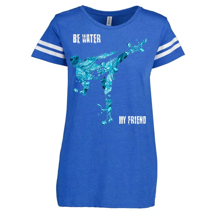 Be Water My Friend Ripple Quote Enza Ladies Jersey Football T-Shirt