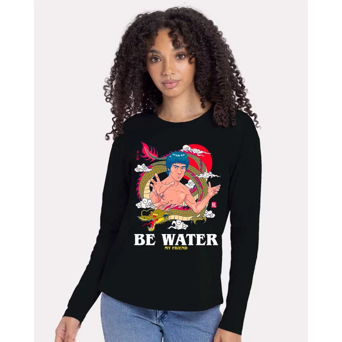 Be Water My Friend Womens Cotton Relaxed Long Sleeve T-Shirt