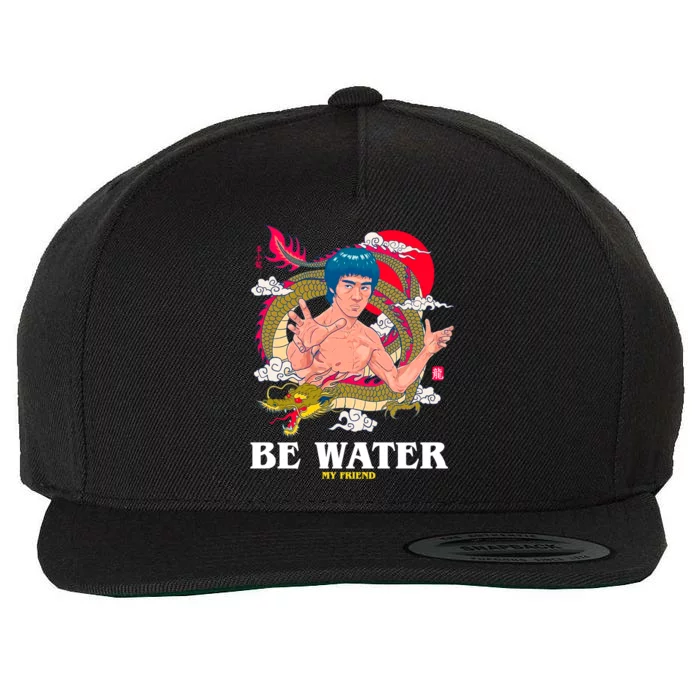 Be Water My Friend Wool Snapback Cap