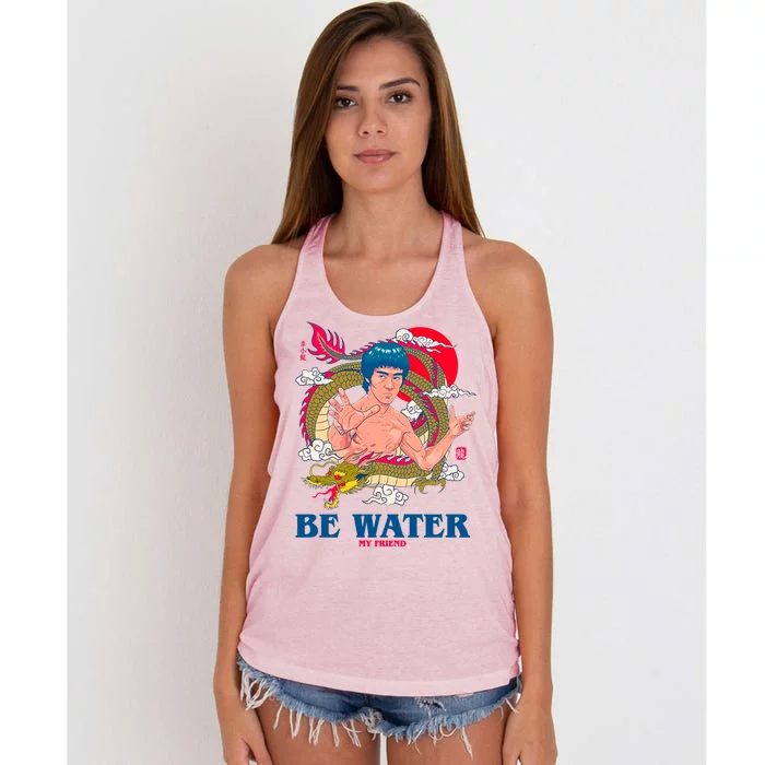 Be Water My Friend Women's Knotted Racerback Tank