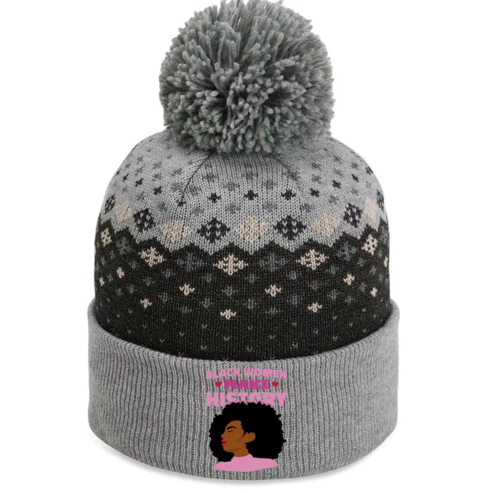 Black Women Make History Female The Baniff Cuffed Pom Beanie