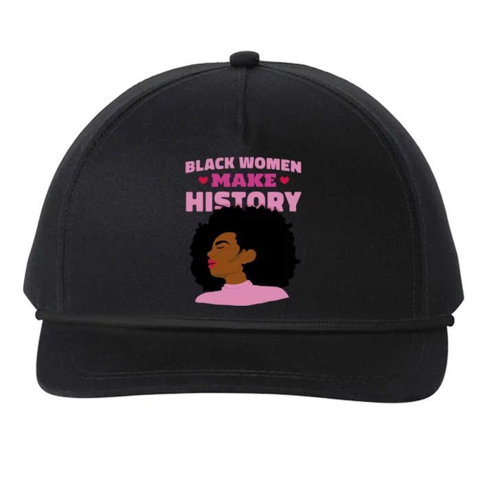 Black Women Make History Female Snapback Five-Panel Rope Hat