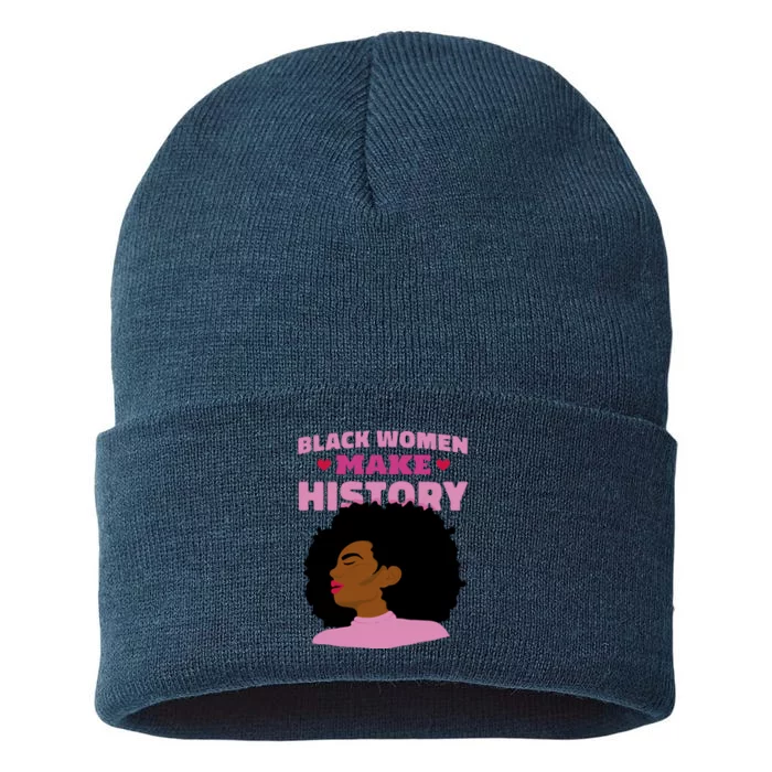 Black Women Make History Female Sustainable Knit Beanie